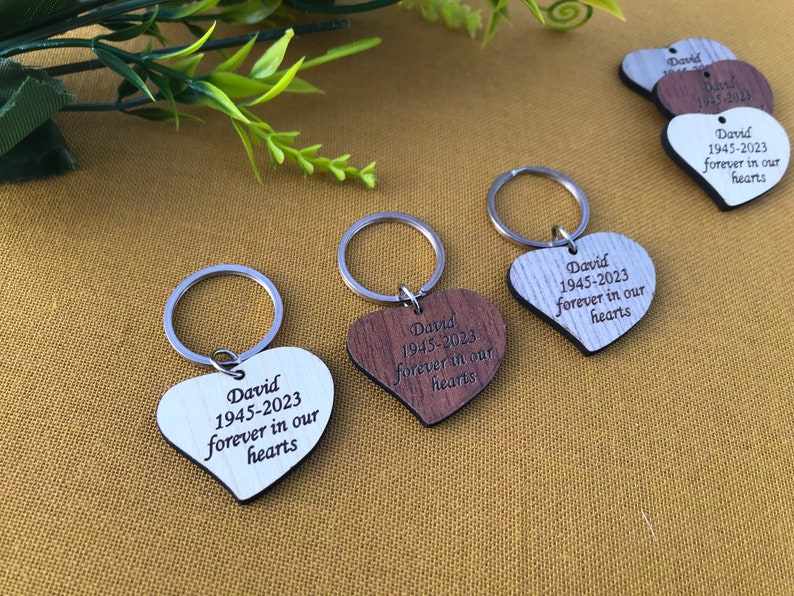 Celebration of Life ,funeral Favors for Guests Personalized Heart