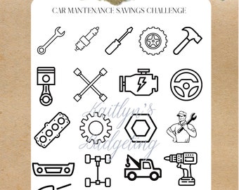 Car Maintenance Savings Challenge - Etsy