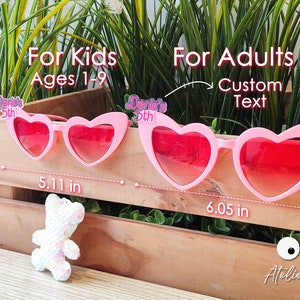 Personalized Family Sunglasses,Kids Personalized Pink Heart Sunglasses,Kids party decorations,Kids Birthday Gift ,Birthday Favor