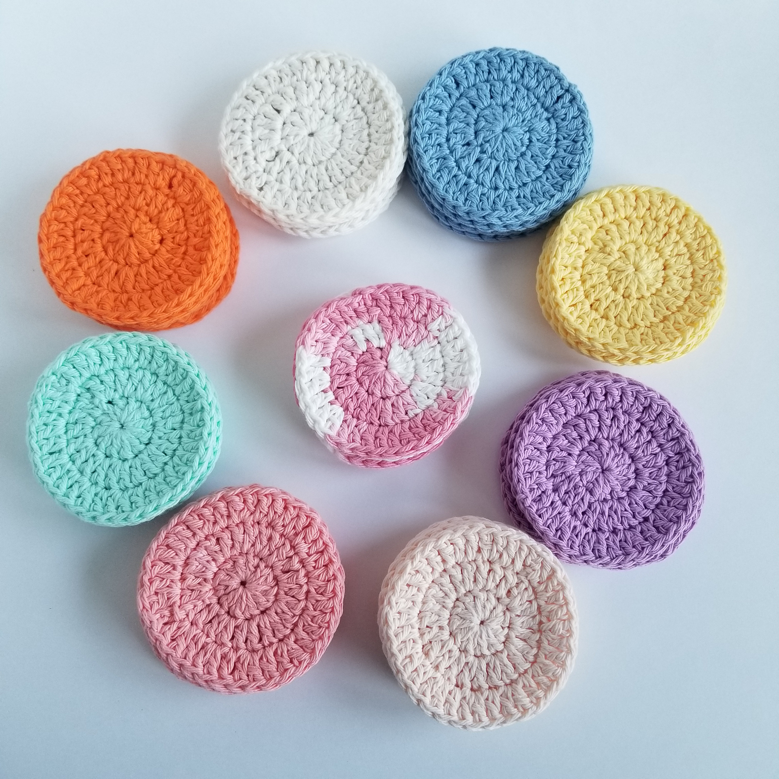 Face Scrubbies Crochet Patterns for a Reusable Skincare Routine 9 Handmade Crochet Face Scrubbies: Set of 5 Reusable Cotton