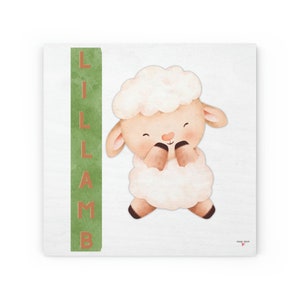 Baby Sheep nursery prints, nursery wall art, Baby Fox decor, boys & girls room wall art, kids room decor, decor nursery gift, Wood Ca