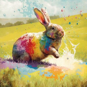 Easter Printable Wall Art- Bunny Print- Easter Decor- Easter Art- Happy Easter-Easter -Classic-Vintage Easter prints-Spring Digital Download