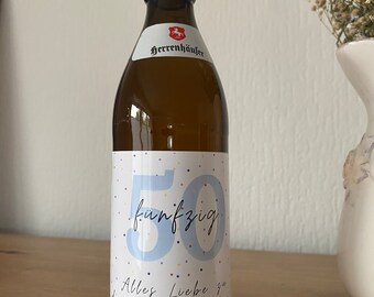 Flaschenetikett zum Geburtstag / Geschenkidee Bierflasche