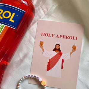Geburtstagskarte Aperol Spritz - HOLY APEROLI / Geschenkkarte / Karte zum Geburtstag / Aperol Spritz Geschenkidee / Aperol Karte