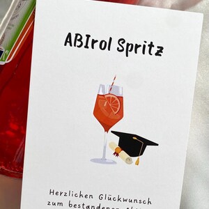 Karte zum bestandenen Abitur / Abirol Spritz Postkarte / Glückwunsch Karte / Abitur 2025 / Abitur Geschenk / Abschluss / Aperol Spritz