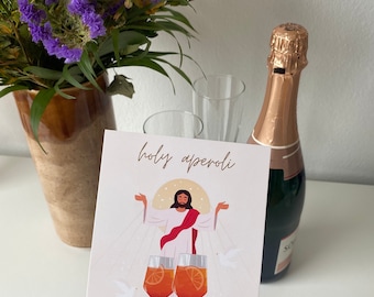 Geburtstagskarte Aperol Spritz - HOLY APEROLI / Geschenkkarte / Karte zum Geburtstag / Aperol Spritz Geschenkidee / Aperol Karte