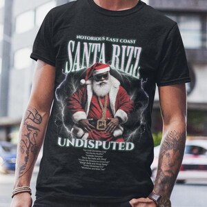 Notorious East Coast Santa Rizz Funny Christmas Bootlegt-shirt - Etsy