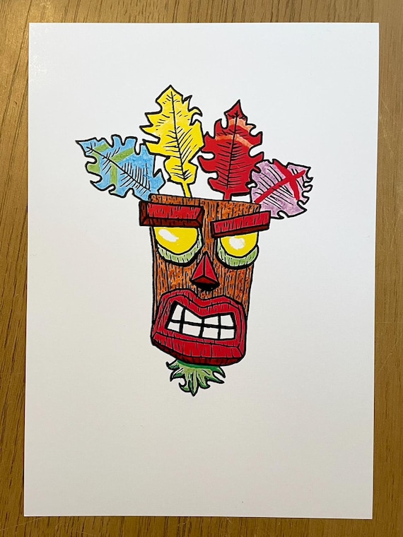 aku/aku！キャンバスアート Aku Aku Crash Bandicoot Art Print - Etsy