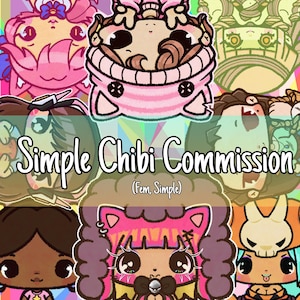 Simple Chibi Commission | Digital Commission, Chibi Art, Fem, Simple, Portrait