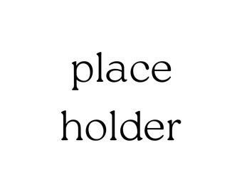 place holder- do not buy