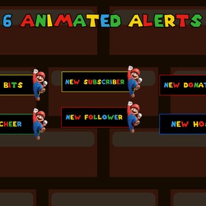 Lofi Fully Animated Super Mario Streaming Overlays *includes 5 Screens ...