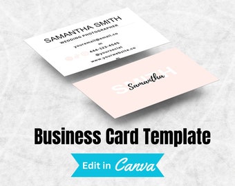 Business Card Template Canva | Canva Template | Card Canva Template | Pink Business Card | Business card Mockup | Business Card Design
