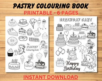 Printable Colouring Pages Instant Download | Kids' Colouring Book| Printable Coloring Pages | Children's Coloring Book| Birthday Gift