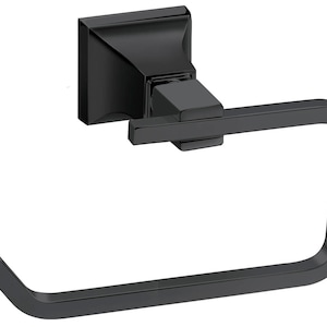 Toilet Paper Holder for Bathroom, Brass Flat bar, Zinc Die-Cast Body ,Paper Dispenser, Black and Silver Coating, Wall- Mounting Hardware