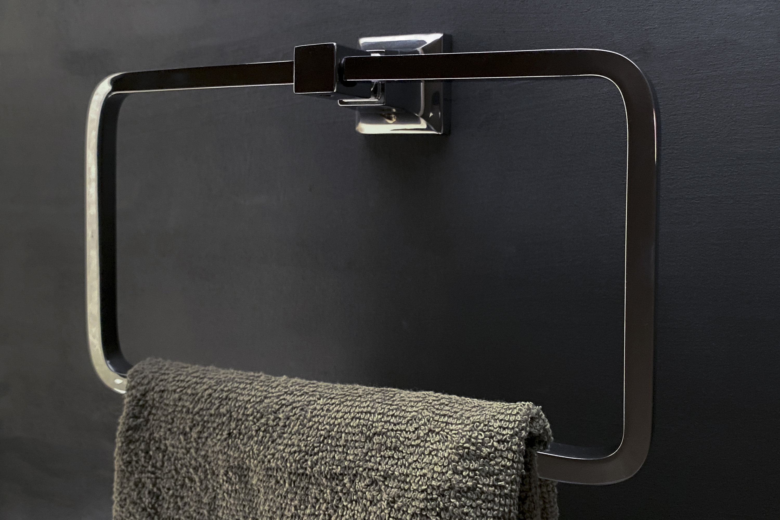 Square Towel Holder for Bathroom Kitchen, Brass Flat Bar, Zinc Die-cast ...