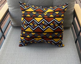 Housse de coussin en wax Afrique de décoration salon