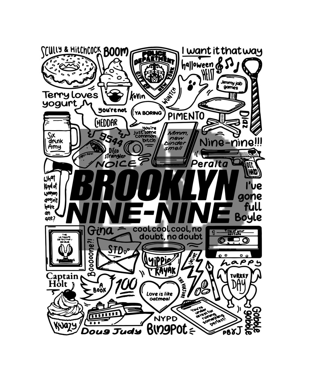 Brooklyn 99 Brooklyn 99 File PNG Brooklyn 99 File SVG Etsy