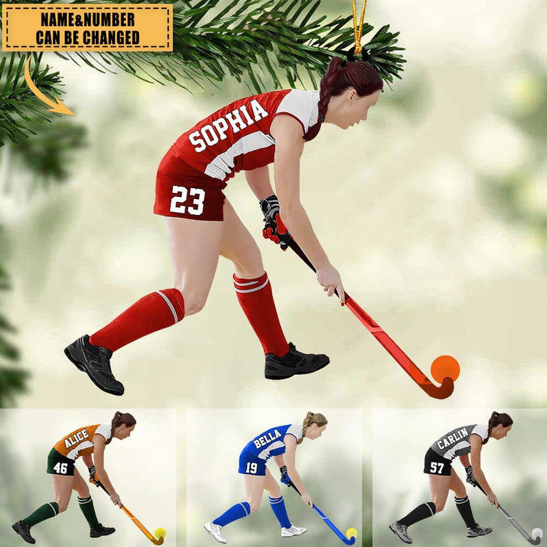 Custom Personalized Field Hockey Christmas Ornament Gift for Etsy Canada