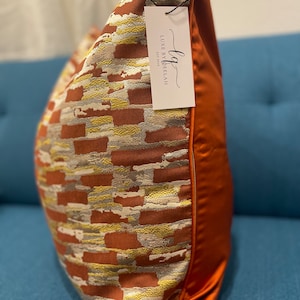 22&quot; Orange Luxury Design Pillow Cover, Luxury home decor, decorative pillow for living room/bedroom/patio