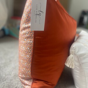 Set of 2 Luxury Orange decorative Pillow cover