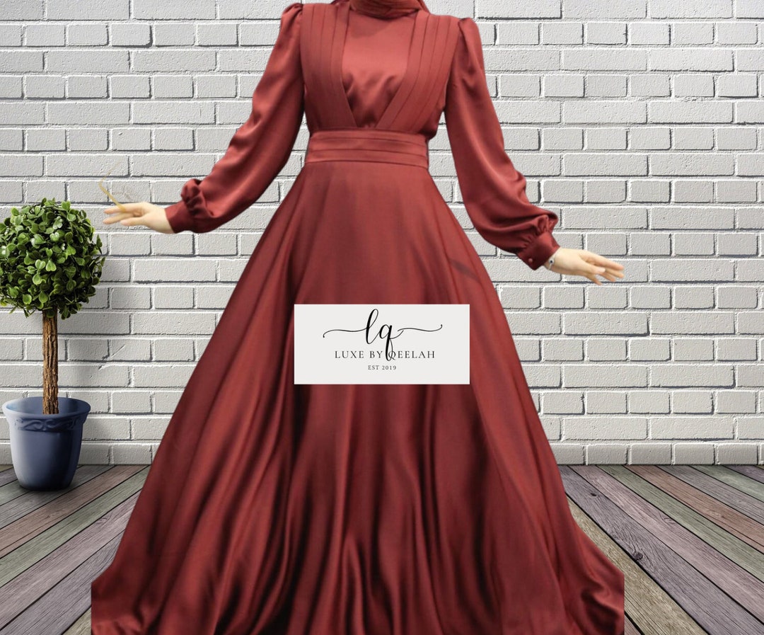 Modest Soiree Dresses For Hijab 2019 Hiba Modest Evening Gown