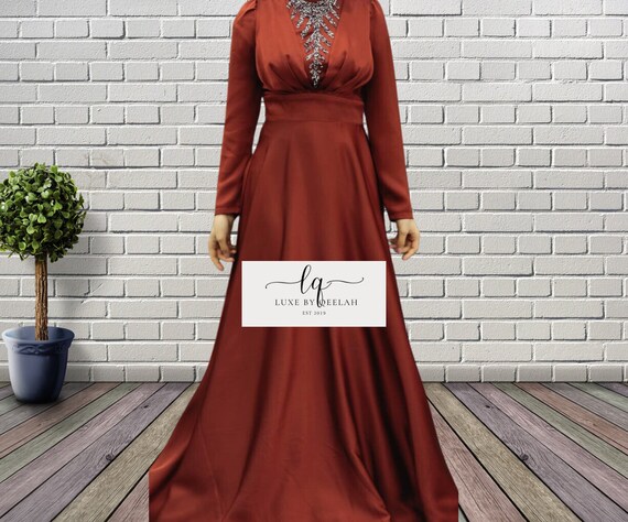 Maira Modest evening gown/Wedding dress/Bridesmaid dress/Wedding guest/Prom dress Maira Modest evening gown/Wedding dress/Bridesmaid dress/Wedding guest/Prom dress