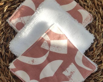 Set of 3 washable makeup remover pads – Handmade in cotton & bamboo sponge – Reusable, eco-friendly, zero waste