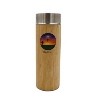 drøm thermal water bottle made of wood
