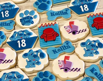 Blues Clues Cookies, Decorated Cookies, Birthday Cookies, Sugar Cookies