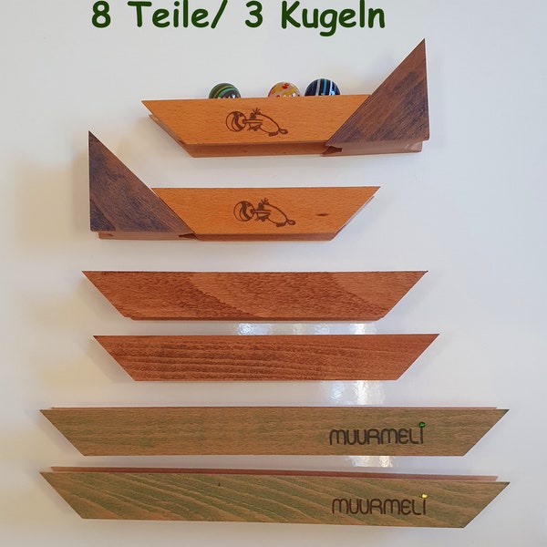 Murmelbahn Marble run Marbles Jouets Jouets en bois Wall ball run Piste de balle en bois Bois