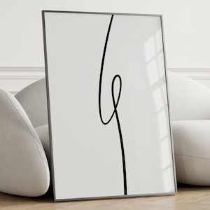 Modern Line Wall Art | Minimalist Print | Neutral Art | Abstract Line Drawing Poster | Printable Digital Download