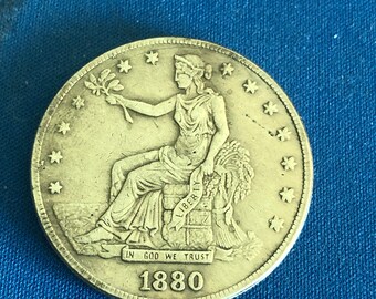 1880 SILVER PLATED Trade Dollar