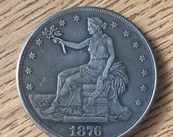 1876 SILVER PLATED Trade Dollar