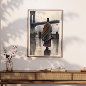 Indian Art, Indian Woman Art, Indian Wall Art, South Asian Art, South Indian Art, New York, Saree, Tamil Art, Desi
