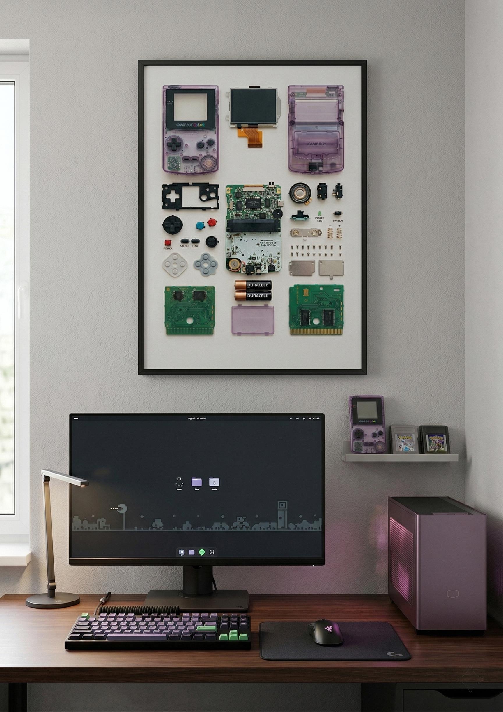 Gameboy Color Exploded View Print | Retro Nintendo Tech Blueprint ...