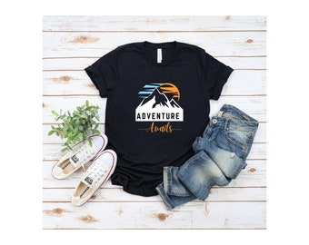 Adventure Awaits T-Shirt Unisex Jersey Short Sleeve Tee
