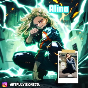 Custom My Hero Portrait for Friends Anime Portrait or Custom Couple Gift Anime Birthday Present Custom Portrait Personalized Friends Gift