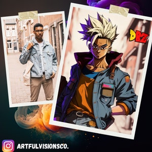 Custom Anime Portrait Gift for Couple Birthday Present Custom Manga Art Portrait Personalised Friend Gift