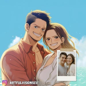 Custom Pirate Anime Portrait Custom Anime Birthday Present Custom Art Custom Portrait Personalised Friends Gift