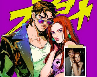 Custom Jojo Portrait for Friend Anime Portrait or Custom Couple Anime Birthday Present Custom Portrait Personalized Friend Gift