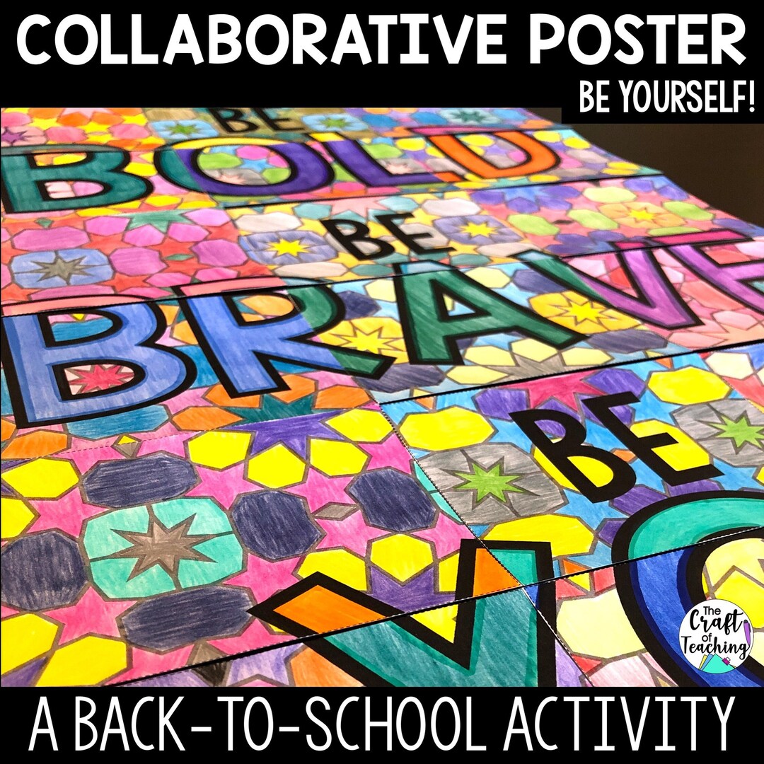 Be Bold Be Brave Be You Collaborative Poster | SEL Activity | Back to ...