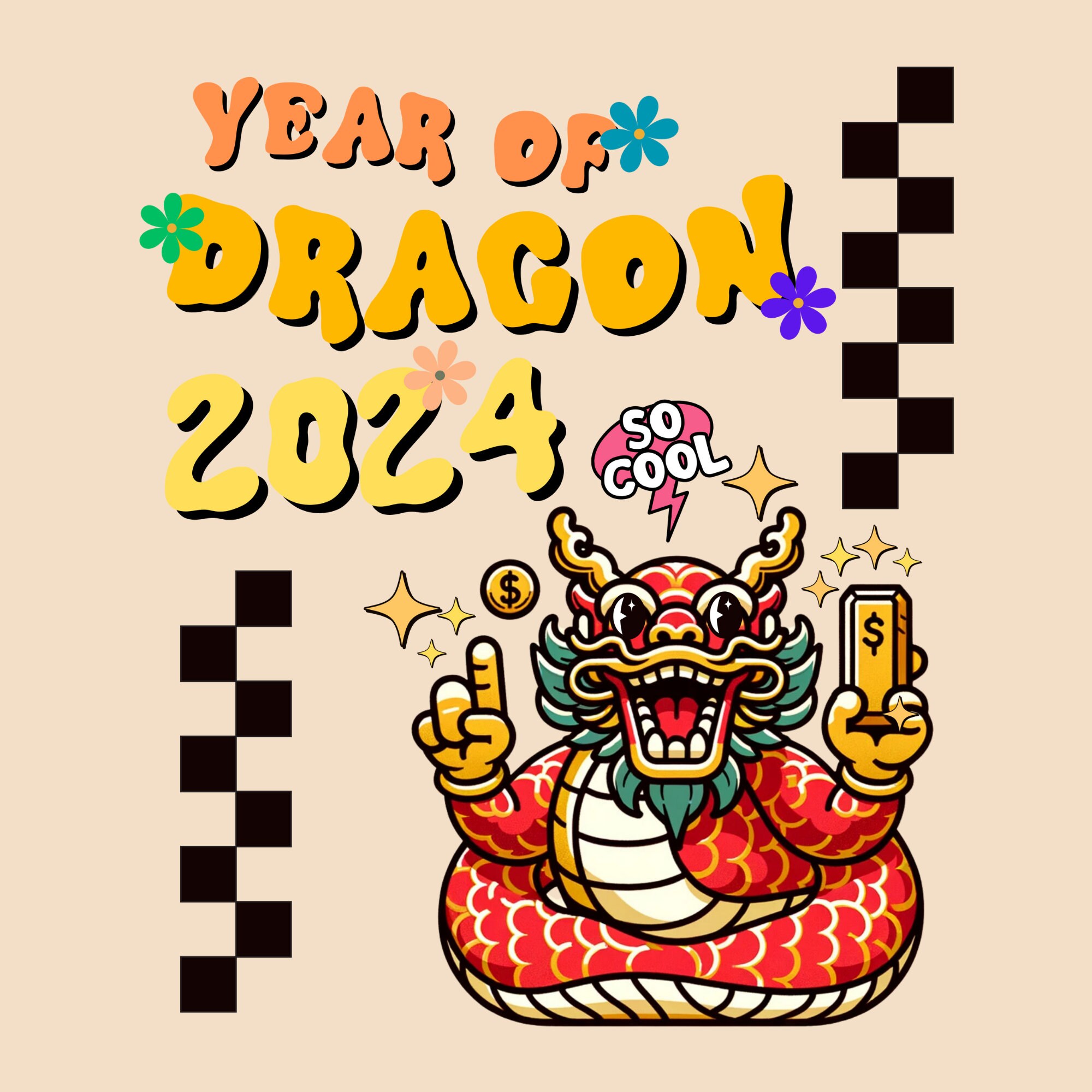 Year of the Dragon 2025 PNG, Chinese New Year, Lunar New Year, Chinese