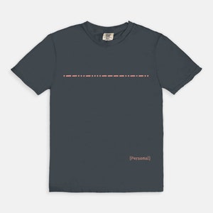 Personalized Morse Code Tee. Customized message with Morse Code. Unique and personal customized gift. Personalized Tee. Custom tee.