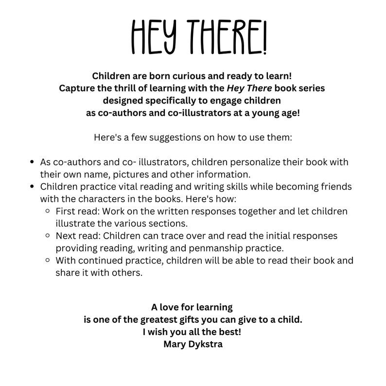 Hey There! an Interactive Picture Book With Jenny. Gift for Early ...