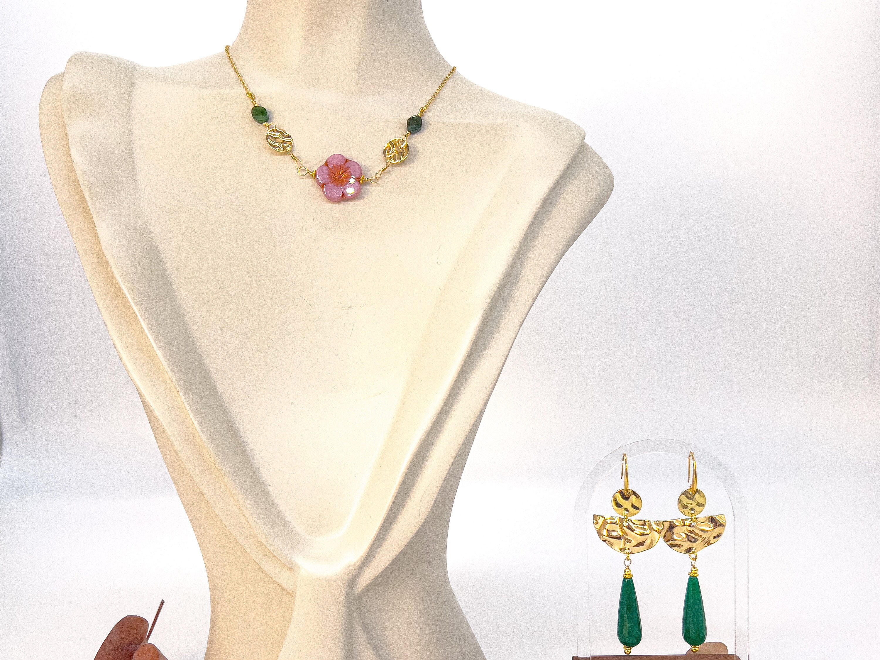 Mao Mao, Garden Party Cosplay Earrings & Necklace Set, Gold
