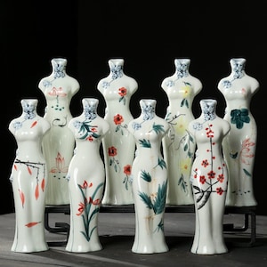 Female Body Vase,Female Sculpture,Goddess Vase,Torso Vase,Ceramic Hand-painted Vase,Flower Vase,Goddess Statue,Vases Decor,Art Vase