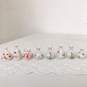 Einzigartige Miniatur-Vase,kleine Vasen,kleine glasierte Keramiktopf,kleine Keramik,Keramikvase,Miniatur-Blumentöpfe,Süße Minivase,Puppenhaus Dekor