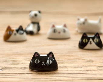 micro black cats,Tiny ceramic cat figurine,miniature cats,ceramic cat,tiny little cats,miniature cat sculpture,cat lover gift,pencil holder