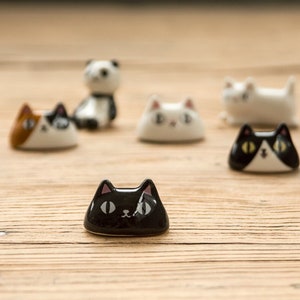 micro black cats,Tiny ceramic cat figurine,miniature cats,ceramic cat,tiny little cats,miniature cat sculpture,cat lover gift,pencil holder
