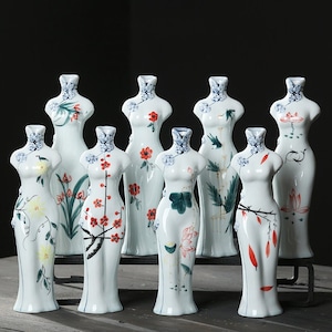 Female Body Vase,Female Sculpture,Goddess Vase,Torso Vase,Ceramic Hand-painted Vase,Flower Vase,Goddess Statue,Vases Decor,Art Vase